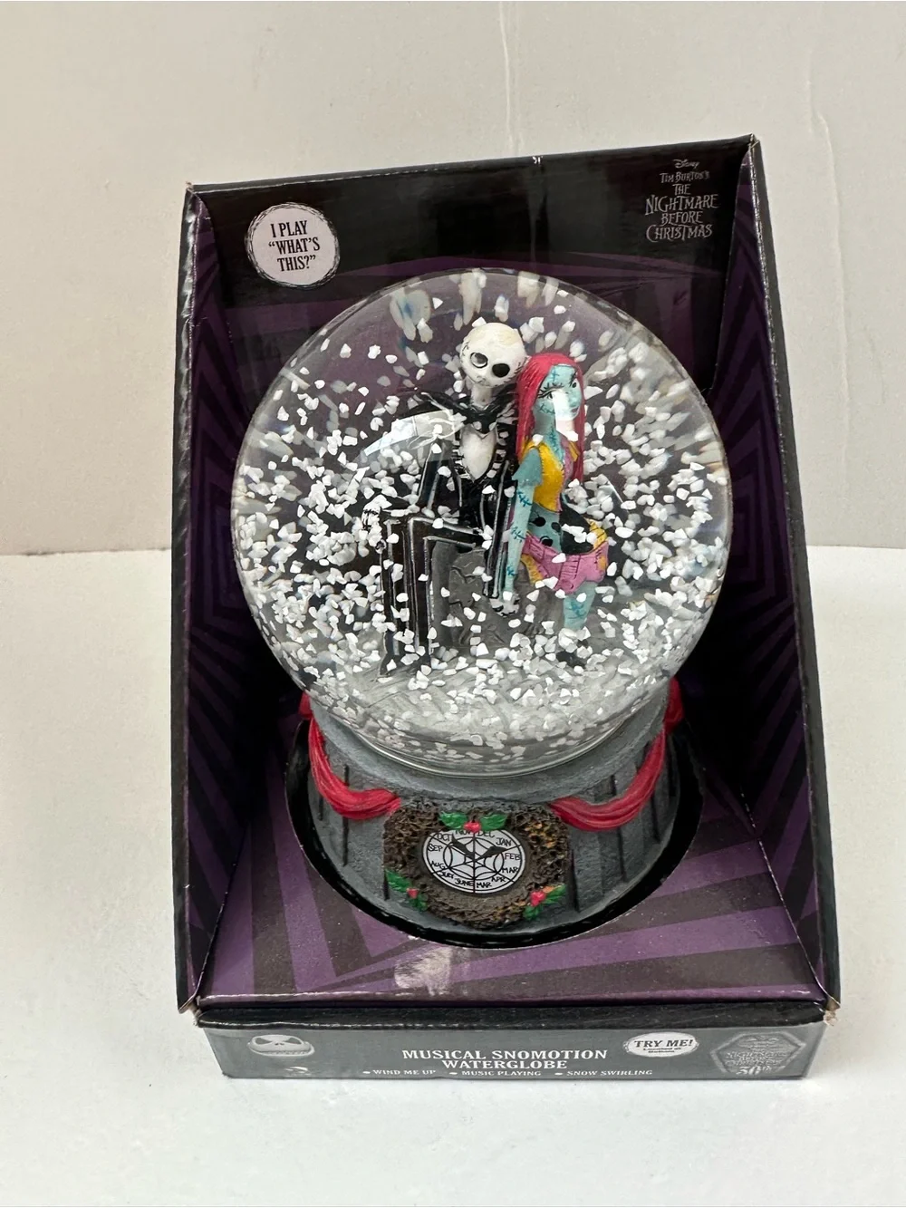 Jack & Sally Musical Snow Globe